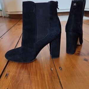 Sam Edelman Black Suede Heeled Boots